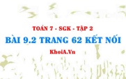 Bài 9.2 trang 62 Toán 7 Kết nối tri thức Tập 2